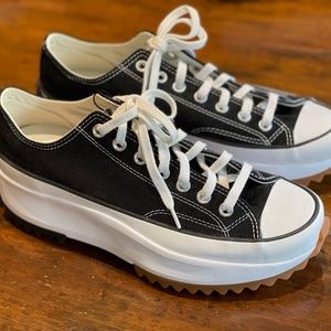 BRAND NEW CONVERSE RUN STAR HIKE LOW BLACK SHOES